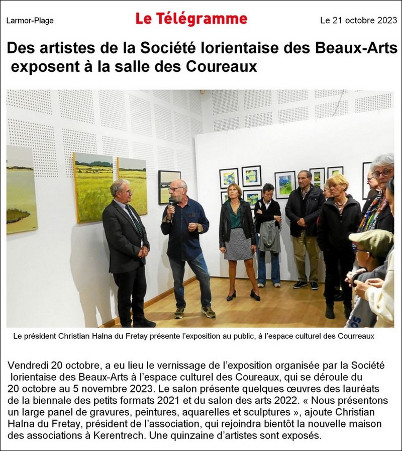 2023 Larmor-Plage- laureats exposition - S L B-A - Lorient - LE  TELEGRAMME 