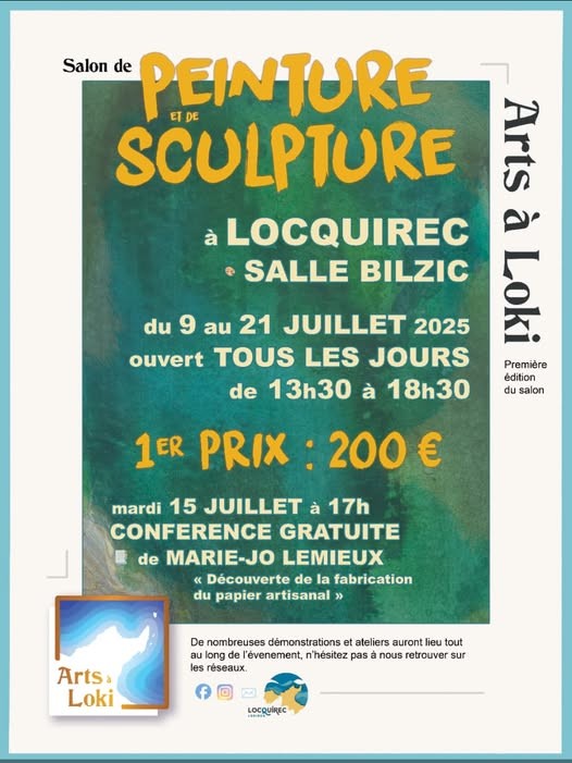 2025 artsaloki affiche-salle Bilzig mairie de Locquirec Marielle Le Fur